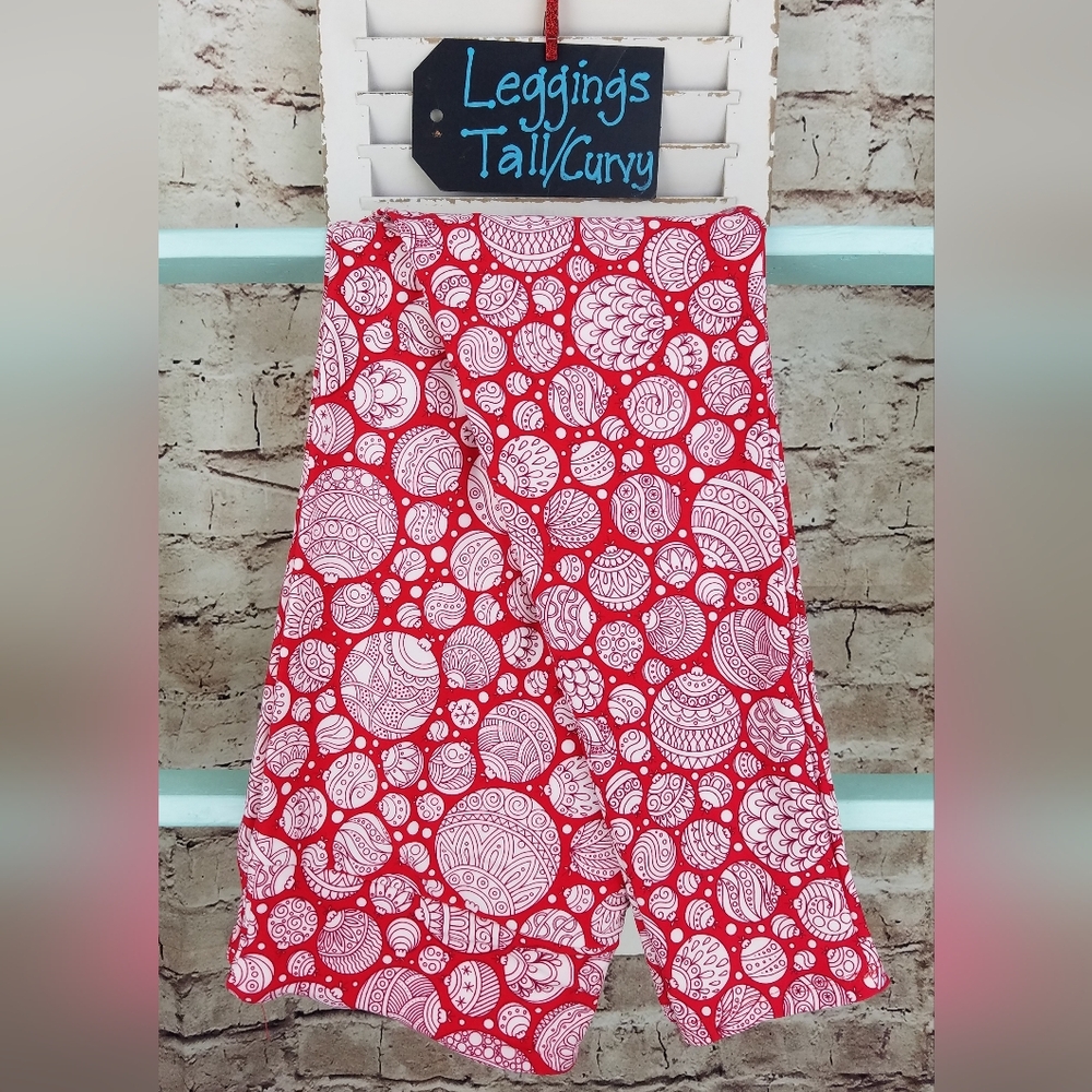 Red Christmas Ornament TC LuLaRoe Leggings